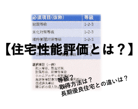 【住宅性能評価とは？】　各等級と取得方法、長期優良住宅との違いを詳説。