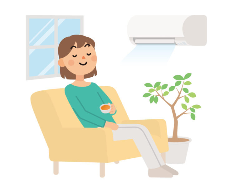 エアコンを使う人のイメージ